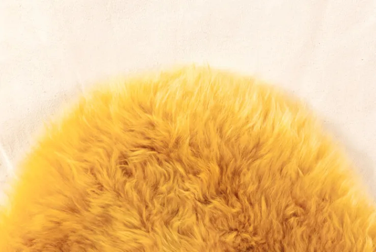 Schaffell UNIKAT OAKLAND I 60 x 85 cm currygelb