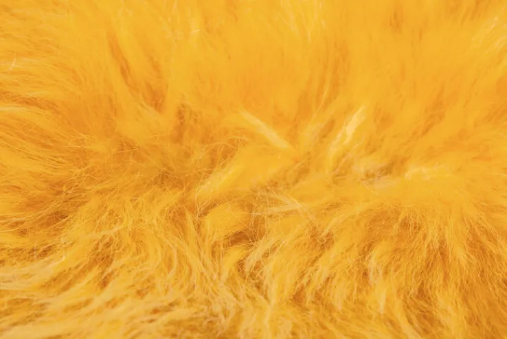 Schaffell UNIKAT OAKLAND I 60 x 85 cm currygelb