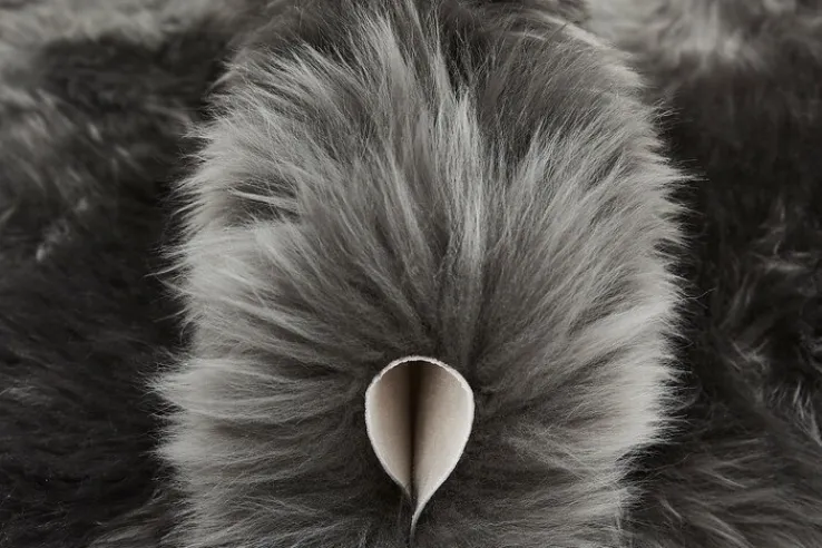 Schaffell UNIKAT OAKLAND I 60 x 85 cm schwarz