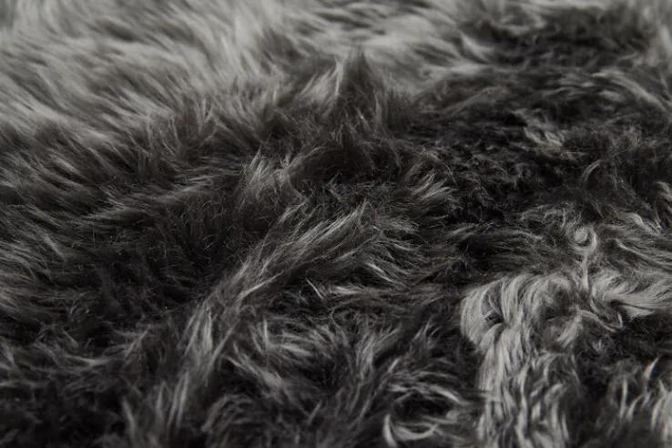 Schaffell UNIKAT OAKLAND I 60 x 85 cm schwarz