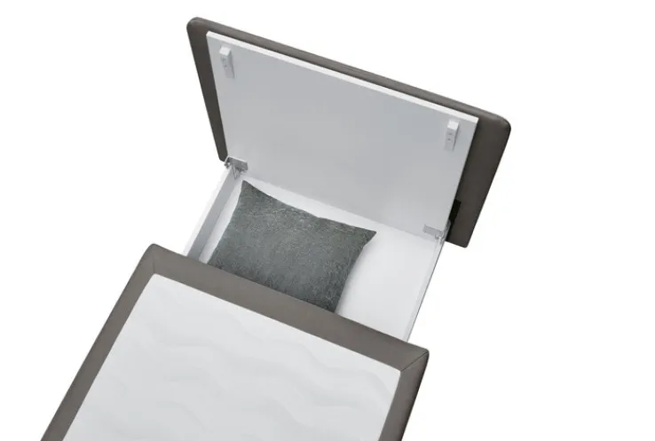 QUARTIER Schlafsessel TUNA 85 x 82 cm Stoffbezug dunkelgrau