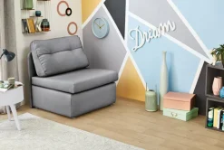 QUARTIER Schlafsessel TUNA 85 x 82 cm Stoffbezug dunkelgrau