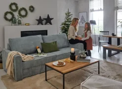 QUARTIER Schlafsofa CHARLTON mintgrün-grau