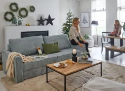 QUARTIER Schlafsofa CHARLTON mintgrün-grau