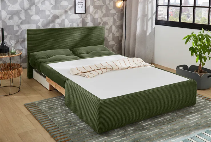 QUARTIER Schlafsofa YANNIS 136 x 86 x 85 cm grün