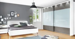 Schlafzimmer CASSANO PLUS 4-teilig Weiß/ Kieselgrau