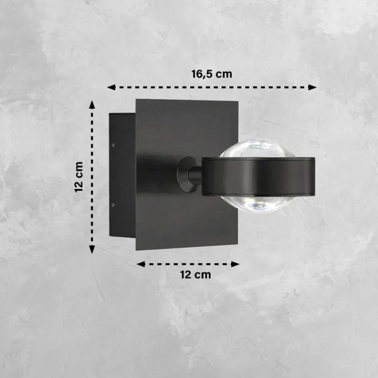 SCHÖNER-WOHNEN-Kollektion SCHÖNER WOHNEN-Kollektion LED Badlampe Wand LENSE schwarz