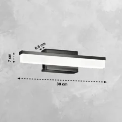 SCHÖNER-WOHNEN-Kollektion SCHÖNER WOHNEN-Kollektion LED Spiegelleuchte WIDE 30 cm schwarz