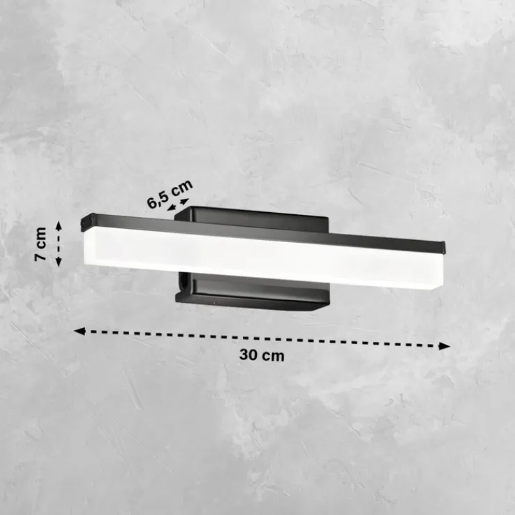 SCHÖNER-WOHNEN-Kollektion SCHÖNER WOHNEN-Kollektion LED Spiegelleuchte WIDE 30 cm schwarz