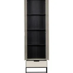 Schrank SILAS 60 x 210 cm Kiefer massiv im Farbton Staub