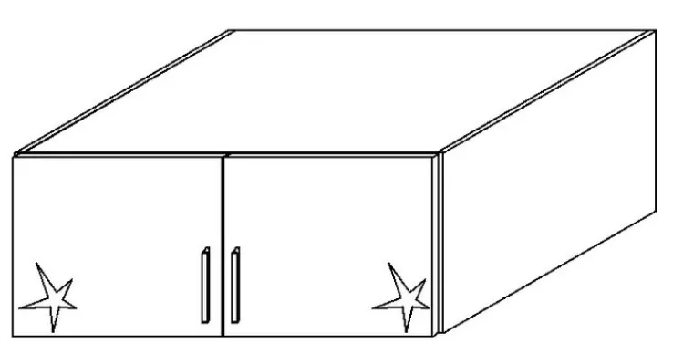 QUARTIER Schrankaufsatz CELLE 91 x 39 cm Sonoma Eiche/HG weiß