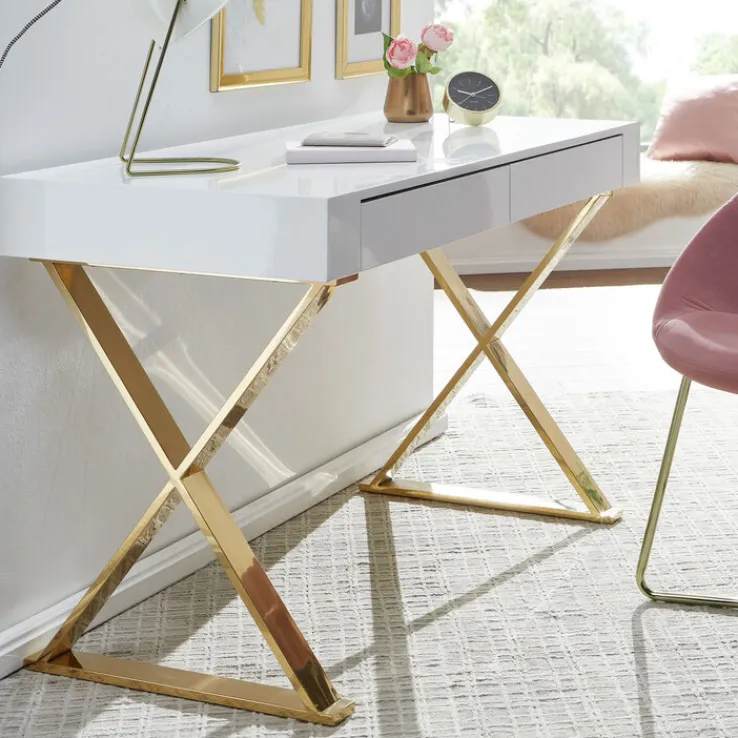 Schreibtisch 118 x 57 cm weiß