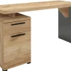 Schreibtisch 55 x 141 x 74 cm Holz braun/grau