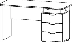 Kinder Schreibtisch ALVARA weiß