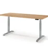 Schreibtisch DURABLE OFFICE 120 x 80 cm braun/ silbergrau