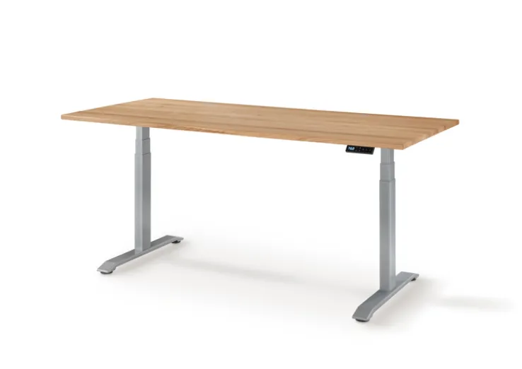 Schreibtisch DURABLE OFFICE 120 x 80 cm braun/ silbergrau