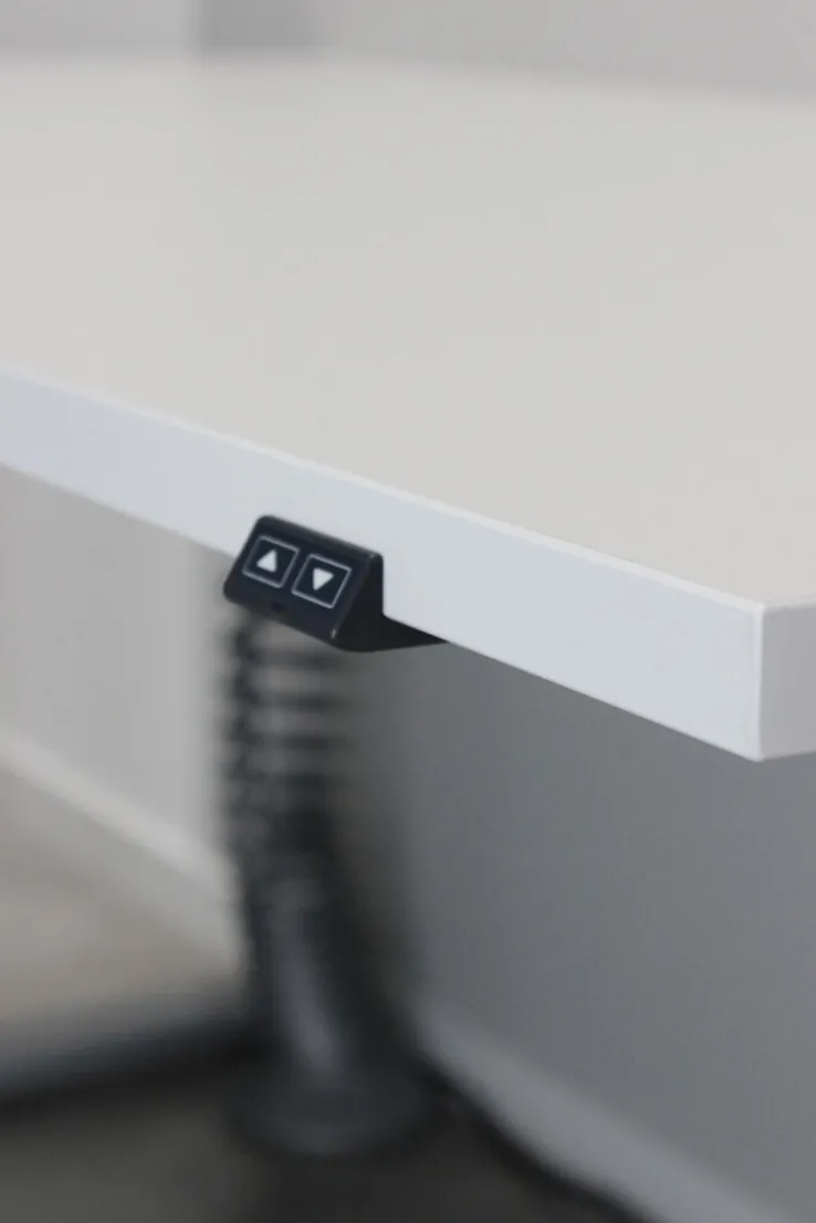 Schreibtisch ISORNO 160 x 80 cm Lichtgrau/ silberfarbig