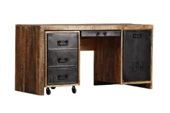 Schreibtisch WAREHOUSE braun/ grau