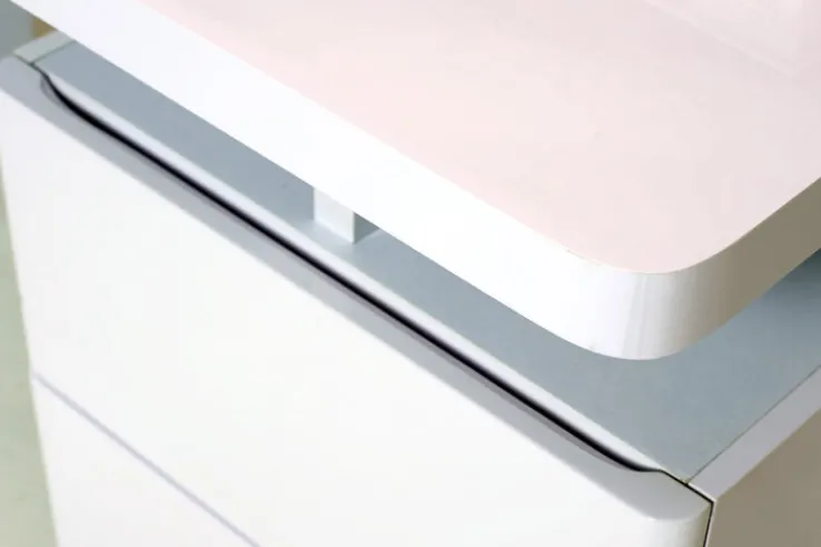 Schreibtisch Weiß Hochglanz ca. 120 x 76 x 55 cm