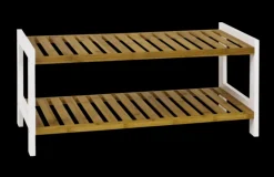 Schuhregal 70 x 34 cm natur/weiß