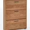 Schuhschrank 78 x 105 cm Eiche furniert/geölt