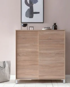 Schuhschrank 100 x 108 cm Sonoma Eiche braun