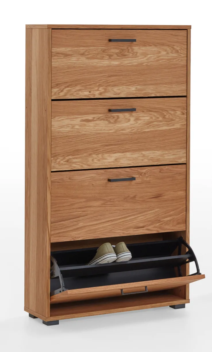 Schuhschrank 78 x 138 cm Eiche furniert/geölt