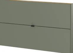 Schuhschrank AMECA 140 x 83 x 18 cm taupegrün/braun