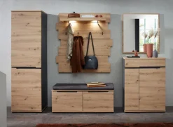 Schuhschrank SEDEO 80 x 106 cm Artisan Eiche naturfarbig