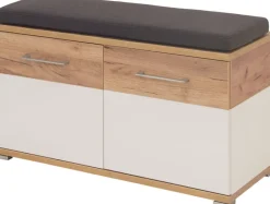 Schuhschrank THEO 96 x 51 cm Weiß/ Navarra Eiche NB