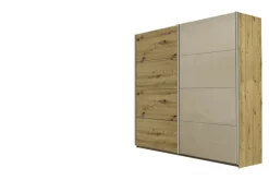 Schwebetürenschrank CAMBRIDGE 210 x 226 x 62 cm Artisan Eiche/ Glas Champagner