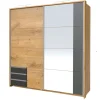 QUARTIER Schwebetürenschrank EMDEN 180 x 198 cm braun/ grau