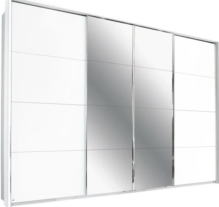 QUARTIER Schwebetürenschrank PANORAMA 316 x 230 cm weiß