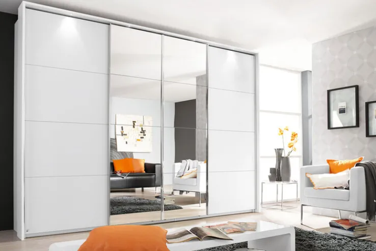 QUARTIER Schwebetürenschrank PANORAMA 316 x 230 cm weiß