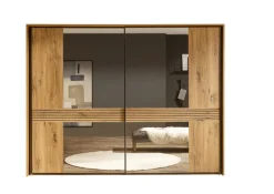 QUARTIER Schwebetürenschrank TRATTINO braun