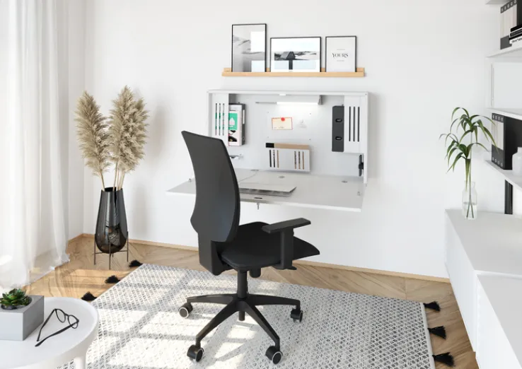 Sekretär 120 cm Weiß