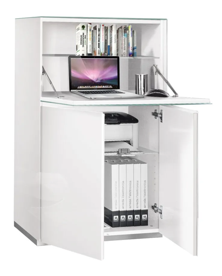 Sekretär MODENA 75 x 114 x 38 cm weiß