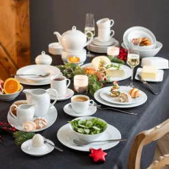 Seltmann Weiden Frühstücksteller RONDO LIANE 6er Set weiß