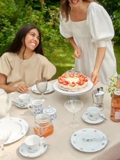 Seltmann Weiden Kaffeeservice SONATE NOSTALGIE 18-teilig Weiß mit Streublumendekor