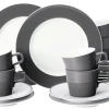 Seltmann Weiden Kaffeeservice NO LIMITS 18-teilig anthrazit/ weiß