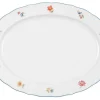 Seltmann Weiden ovale Servierplatte SONATE NOSTALGIE Weiß mit Streublumendekor