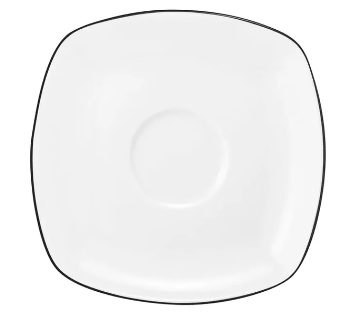 Seltmann Weiden Untertasse LIDO 14,5 cm schwarz/weiß