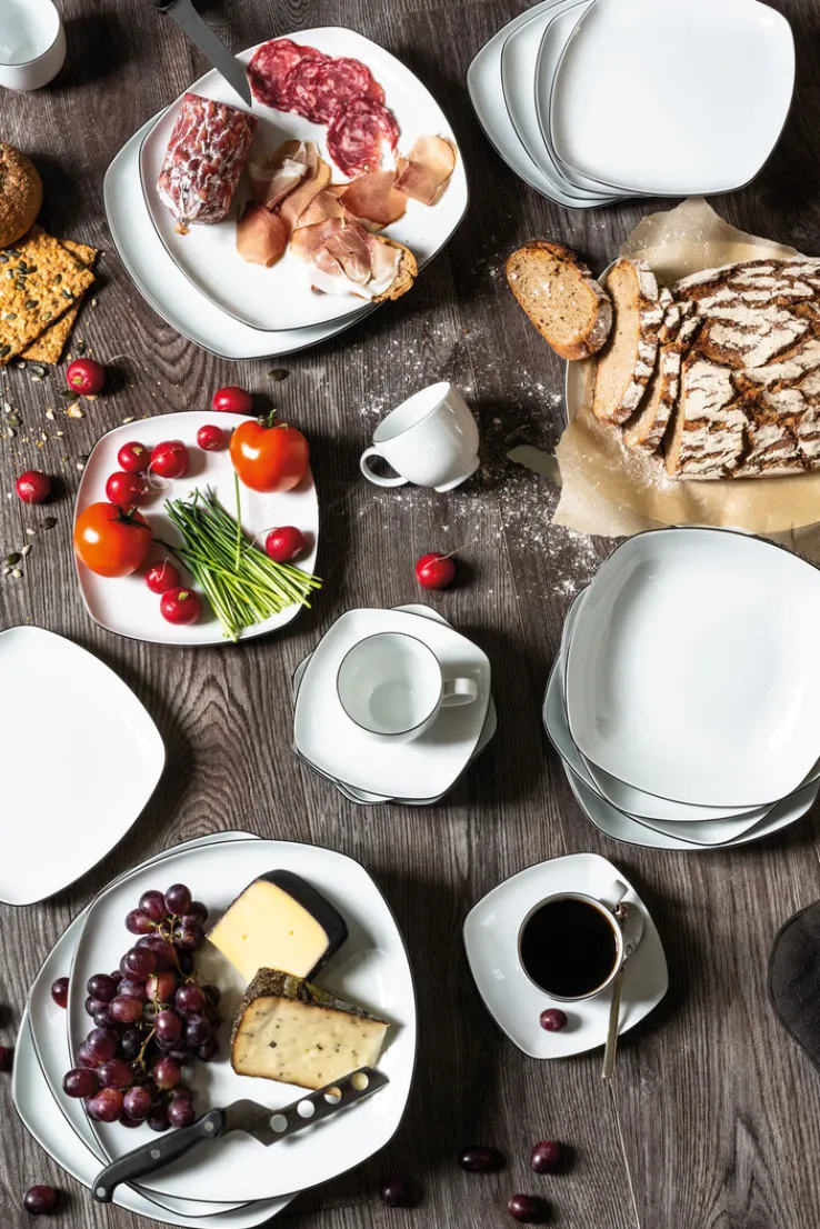 Seltmann Weiden Untertasse LIDO 14,5 cm schwarz/weiß