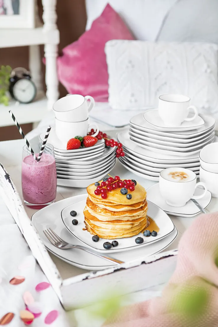 Seltmann Weiden Untertasse LIDO 14,5 cm schwarz/weiß