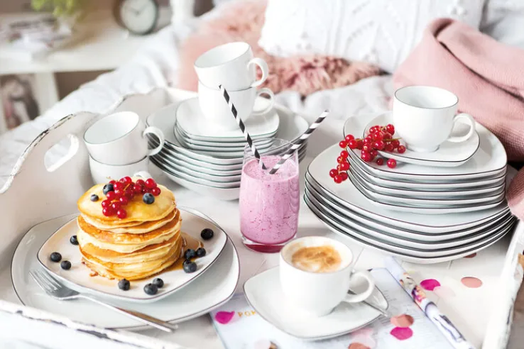 Seltmann Weiden Untertasse LIDO 14,5 cm schwarz/weiß