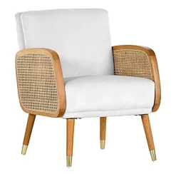 QUARTIER Sessel GLORIA Rattan Natur /weiß