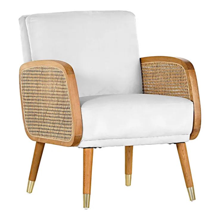 QUARTIER Sessel GLORIA Rattan Natur /weiß