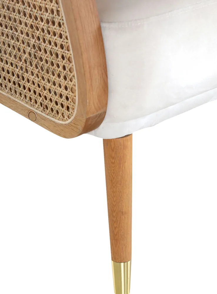 QUARTIER Sessel GLORIA Rattan Natur /weiß