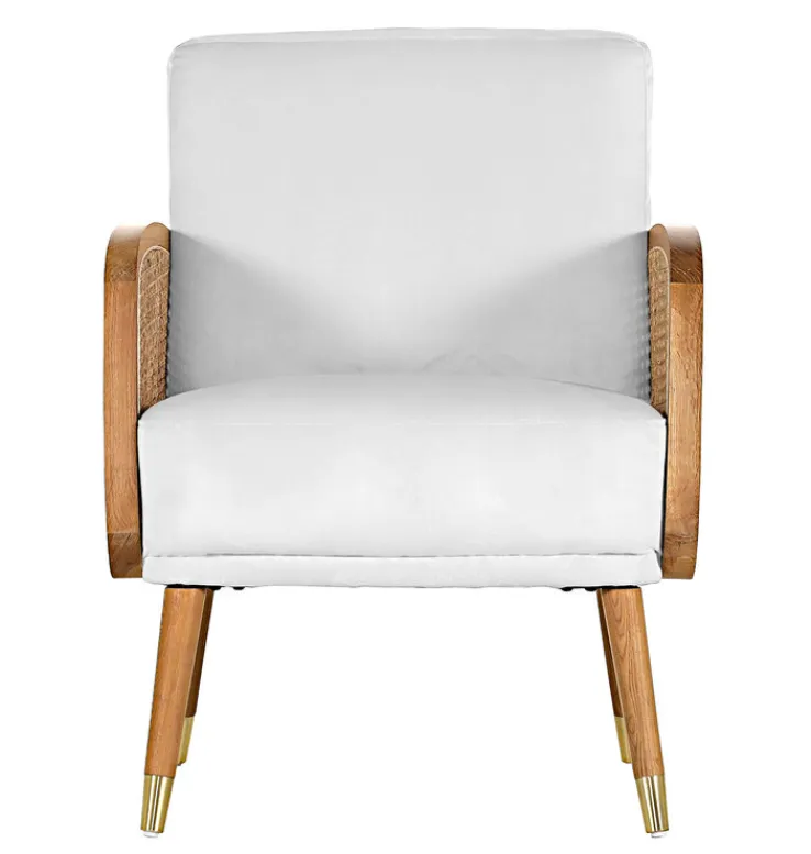 QUARTIER Sessel GLORIA Rattan Natur /weiß