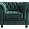 QUARTIER Sessel LONDON Samt grün